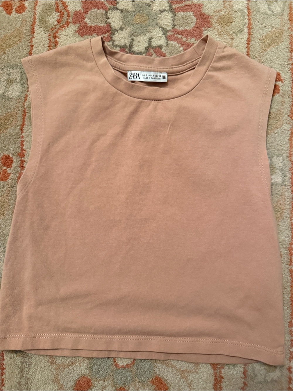 ZARA Kids Sleeveless Tank Top in Dusty Rose